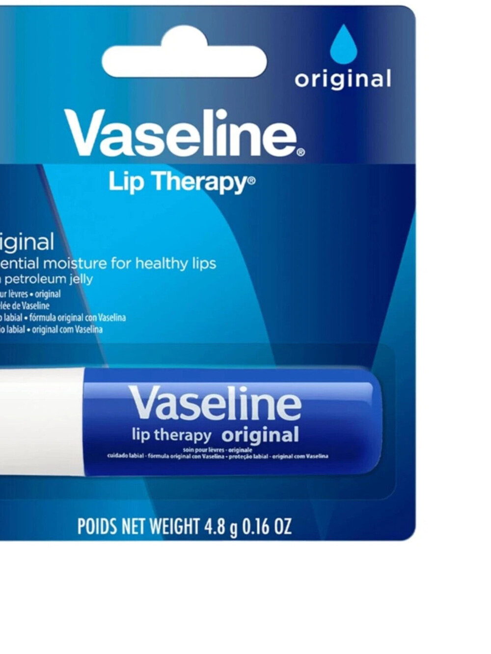 Vaseline Lip Therapy Original Lip Balm Stick 4.8g (3 pack)